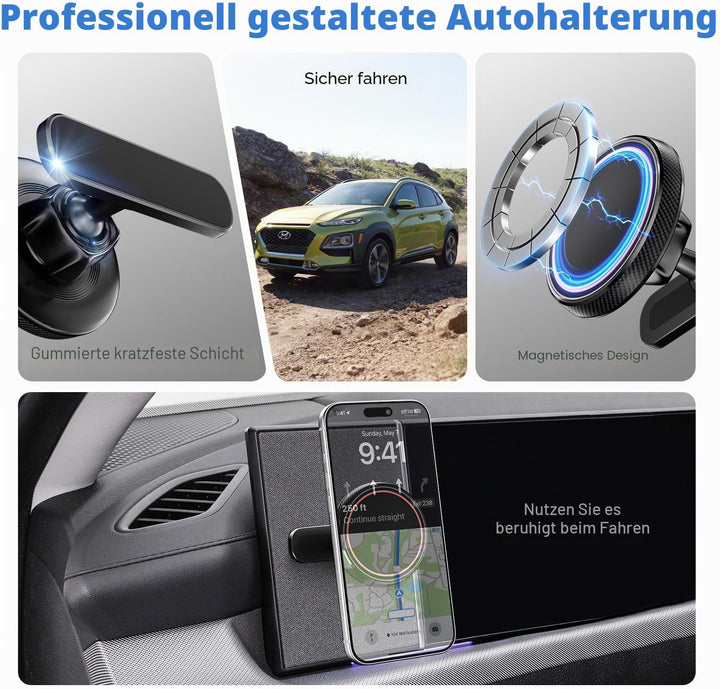 Entworfen für Hyundai Ioniq 5 Handyhalterung [Kompatibel mit MagSafe], Magnetisch an Metallischem Ar