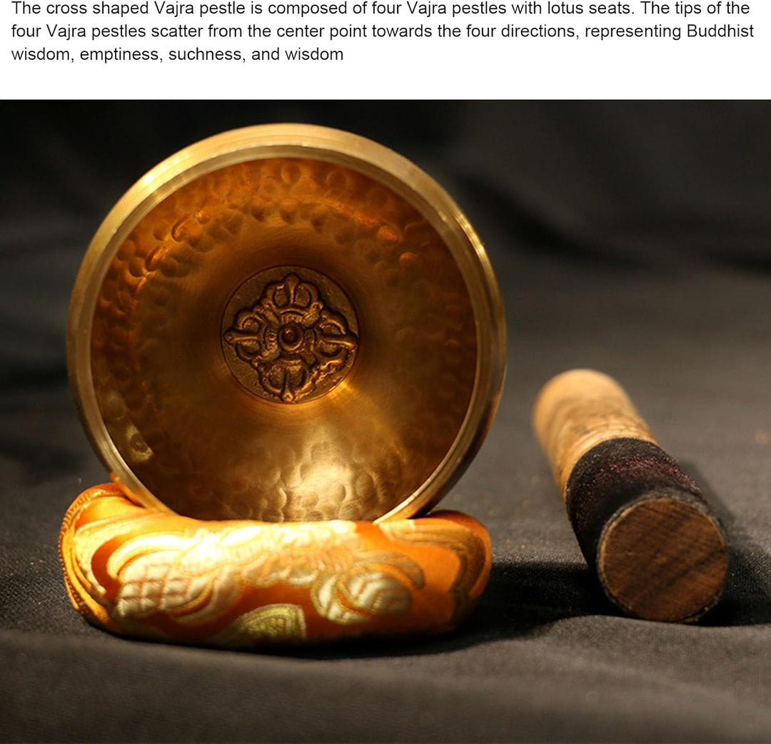 Klangschale Klein, Klangschalen Set, Tibetische Klangschale, Singing Bowl, Handgehämmert in Nepal fü