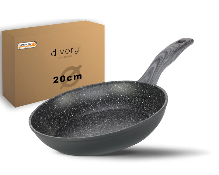 Bratpfanne 20cm Induktion – Antihaft Beschichtete kleine Universalpfanne für alle Herdarten - Sicher