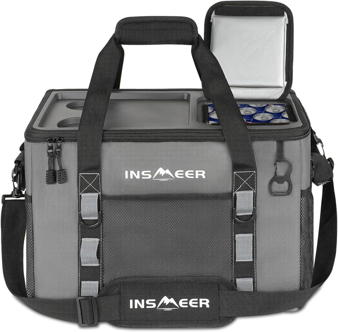 INSMEER Kühltasche Gross 40L, 60 Dosen Kühltasche Faltbar - XXL Kühltasche Isoliertasche Thermotasch
