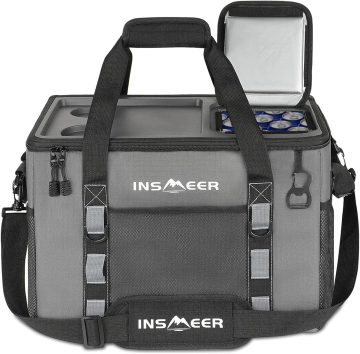 INSMEER Kühltasche Gross 40L, 60 Dosen Kühltasche Faltbar - XXL Kühltasche Isoliertasche Thermotasch