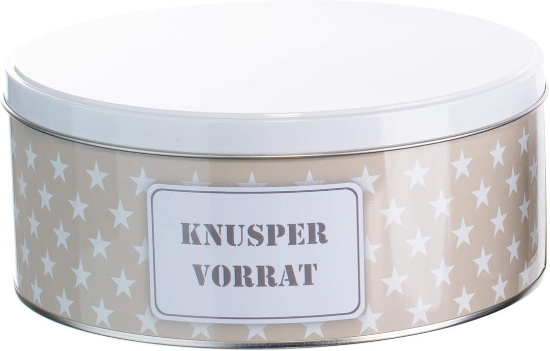 Brandsseller 3er Set Plätzchendosen aus Metall – stapelbare, runde Keksdosen mit Deckel - lebensmitt