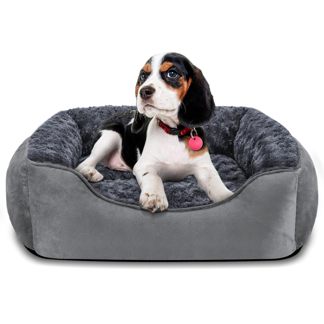 JOEJOY Hundebett Hundekorb Waschbar Hundekörbchen rutschfeste Hundebetten Flauschig Hundematratze mi
