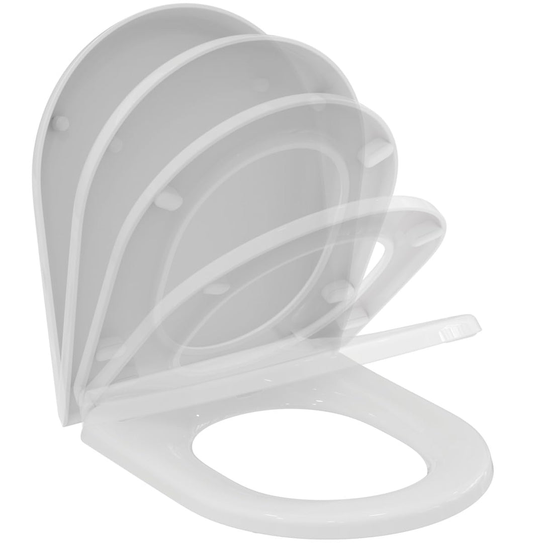 Ideal Standard UV09001 Original Exacto WC-Sitz mit Softclosing Exacto Weiss Wrapover|Gerundet|Soft c