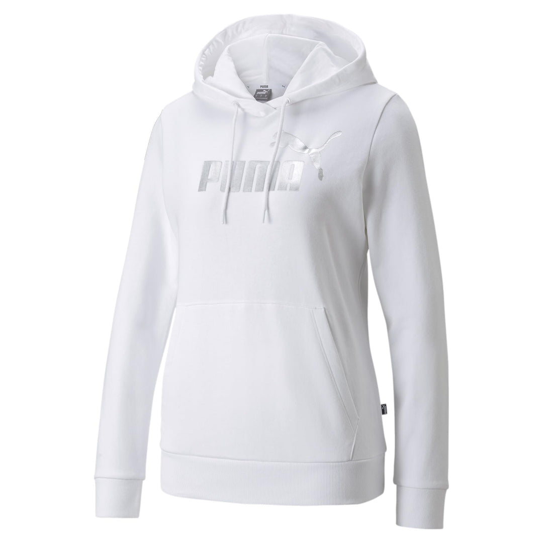 PUMA Damen Ess Logo Hoodie Tr Sweatshirt XS Schwarz, XS Schwarz