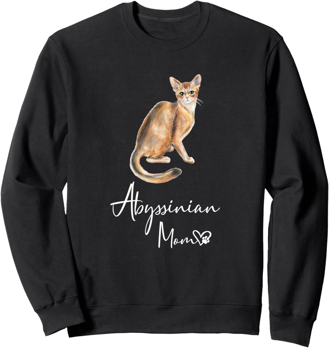 ABESSINIER MOM Mama Katze Katzenmama Frauchen Sweatshirt