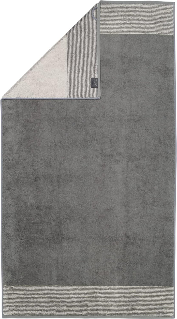 CAWÖ Home Handtücher Luxury Home Two-Tone 590 Schiefer - 77 Duschtuch 80x150 cm, Duschtuch 80x150 cm