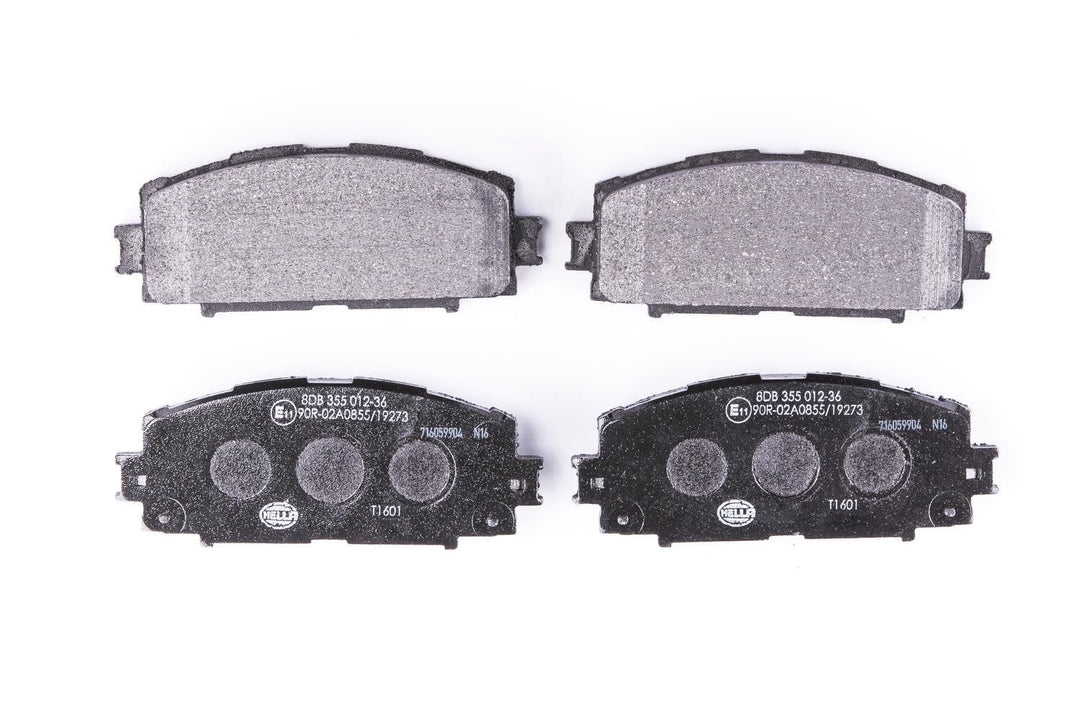 HELLA PAGID 8DB 355 012-361 Bremsbelagsatz - T1601 - Dicke/Stärke: 18.6mm - Bremssystem: Akebono - n