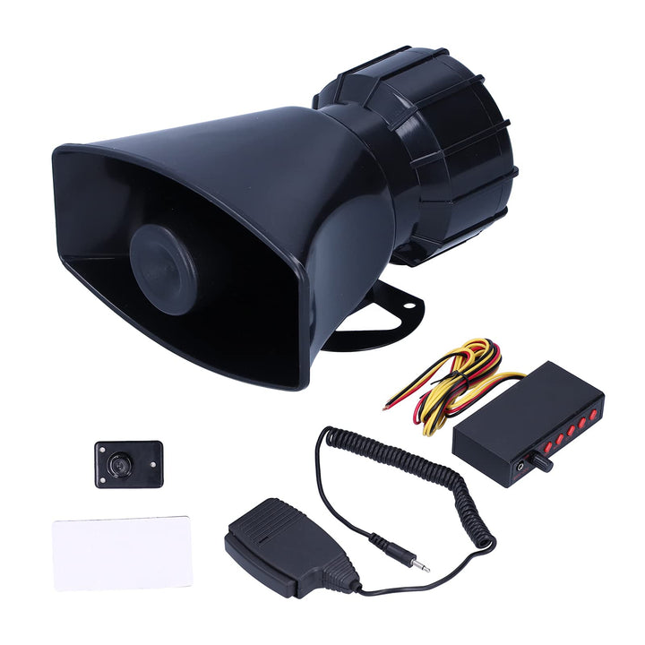 Warnhorn, 12V 100W 125DB Autohupe Megaphon 5-Sound Notfallwarnalarm Feuersirene für Auto Motorrad
