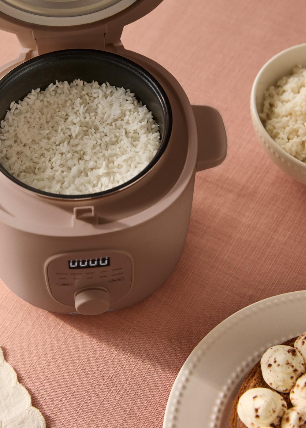 CREATE Rice Cooker Studio, elektrischer Reiskocher, multifunktional, 1,2 l, Mokka/programmierbar bis