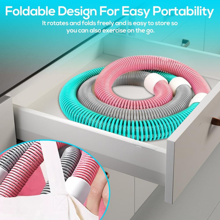 ADDLIVE Hula Hoop mit Gewicht, Faltbarer Hula Hoop Reifen, Soft Hula Hoop zum Abnehmen mit Gewicht,