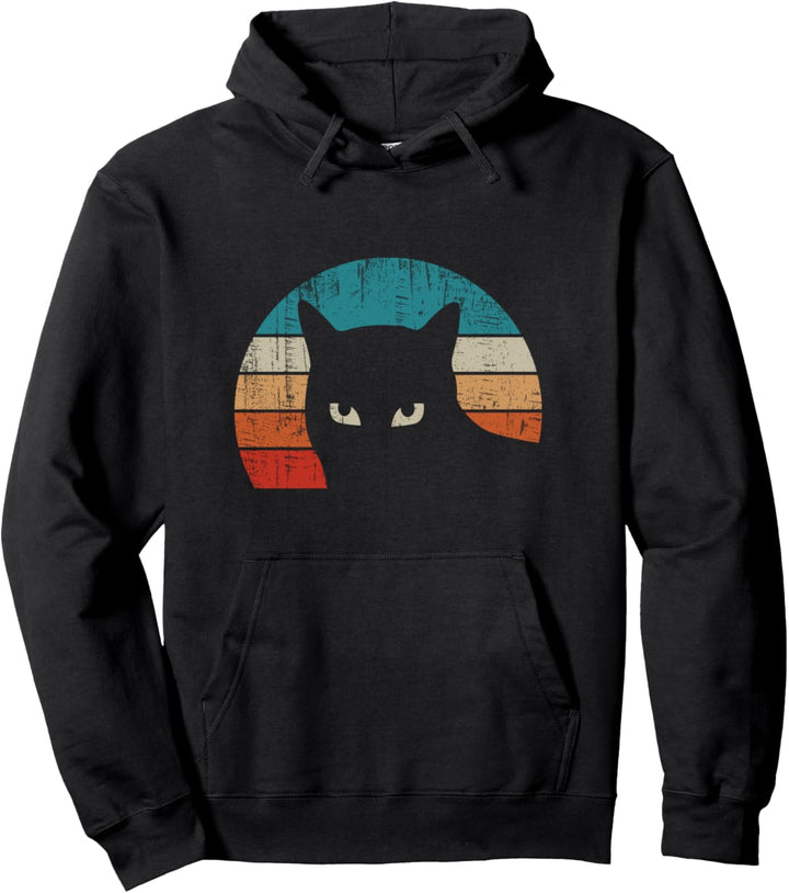Retro Vintage achtziger Jahre Katze T-Shirt beunruhigt Pullover Hoodie