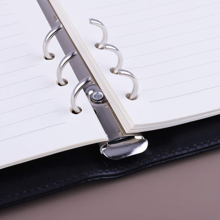 Antner A5 Binder PU Leder 6 Ringe Notizbuch Binder Cover für A5 Füllpapier, nachfüllbar A5 Personal