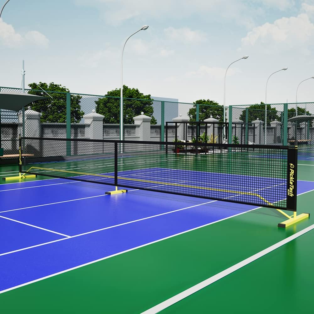 PICKLETECH 4.0 Slim Version Portable Pickleball Nets Outdoor Game 22 FT Pickleball Net-USAPA Regulat