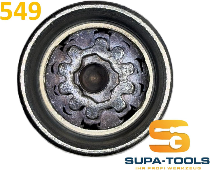 Supa-Tools Original Seat 549 Code J für Seat Cupra Felgenschloss Nuss Felgenschlüssel Radsicherung