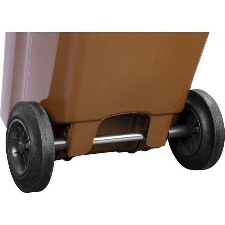 PROREGAL SuperSparSet 2x 2-Rad-Mülltonne MGB | HDPE-Kunststoff | 120 Liter | Braun | Mülltonne, Müll