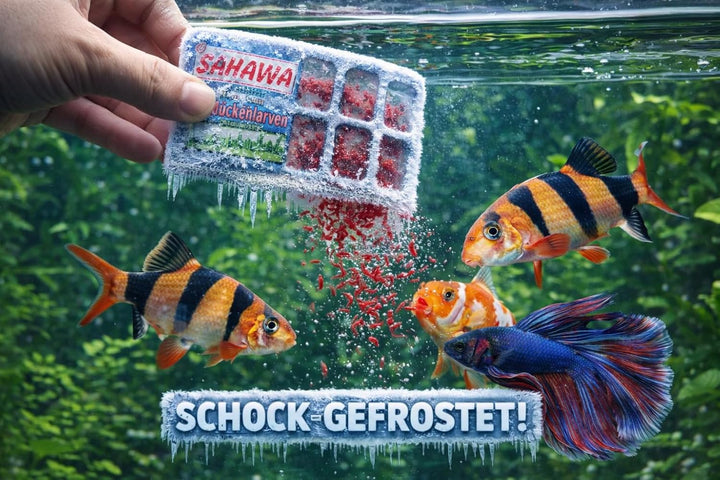Frostfutter Rote Mückenlarven klein 10x 100g Blistert Fischfutter
