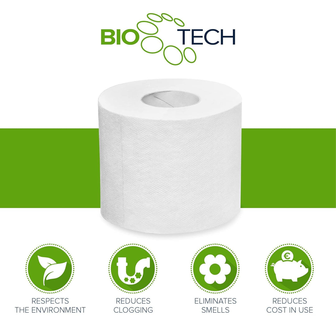 Papernet Kleinrollen - Toilettenpapier: Kleinrollen - Toilettenpapier Bio Tech, Weiss, 12 Verpackung