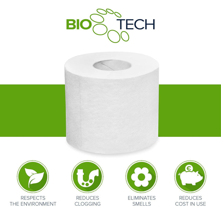 Papernet Kleinrollen - Toilettenpapier: Kleinrollen - Toilettenpapier Bio Tech, Weiss, 12 Verpackung