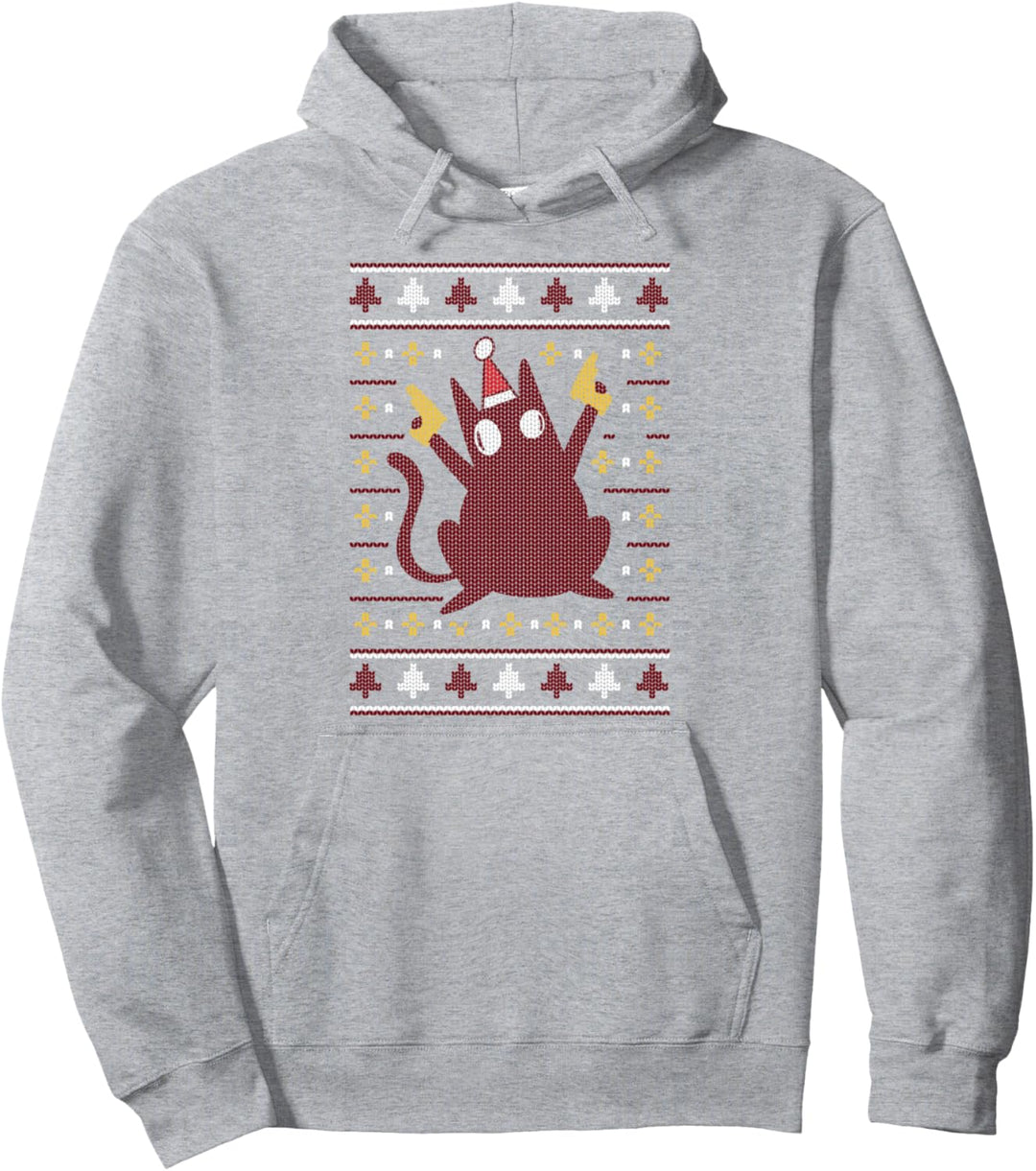Weihnachtspullover mit lustigem Katzenmotiv Pullover Hoodie