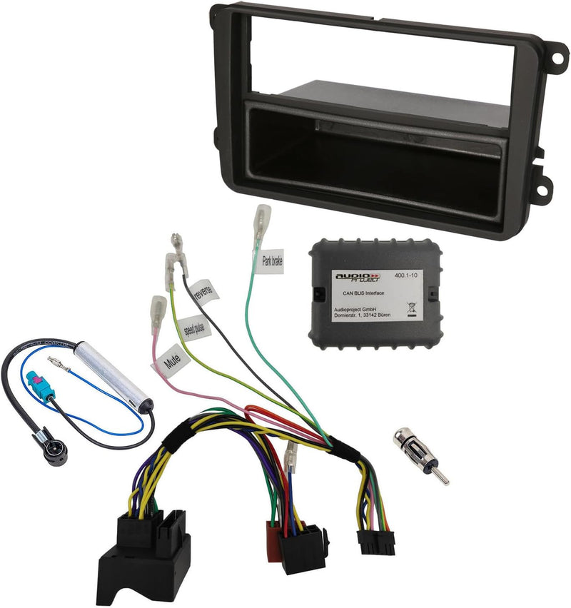 Audioproject A123 - CanBus Autoradio Einbau Set kompatibel für VW Golf V Touran Passat 3C Caddy Skod