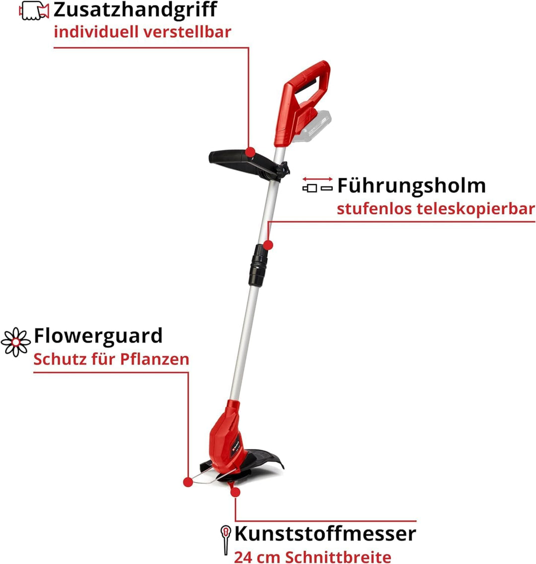 Einhell Rasentrimmer GC-CT 18/24 Li – Solo Power X-Change (Li-Ion, individuell einstellbarer Telesko