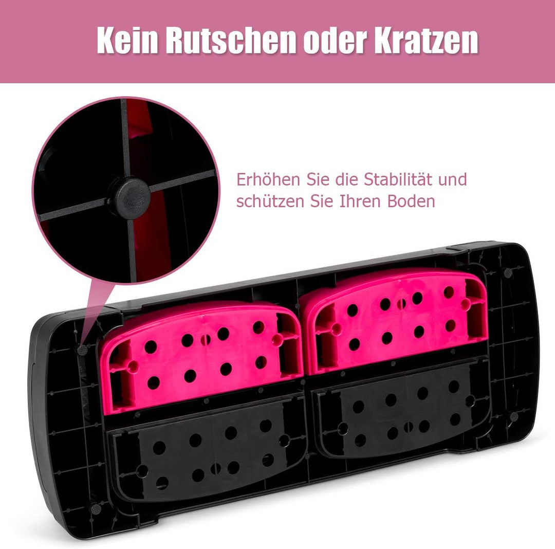 GOPLUS Höhenverstellbarer Stepper, Step-Bench mit 3 Stufen (10/15/20cm), Steppbrett für Aerobic und