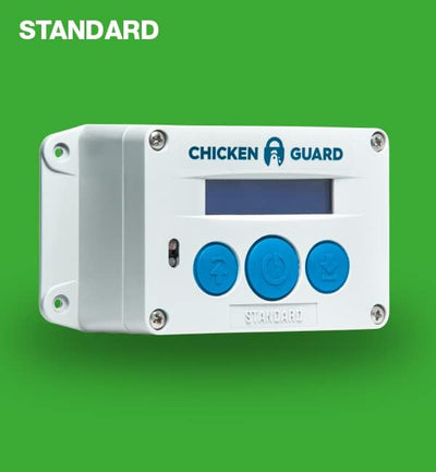 ChickenGuard® Standard Automatische Türöffner für den Hühnerstall, Automatische Hühnerklappe, mit Ti