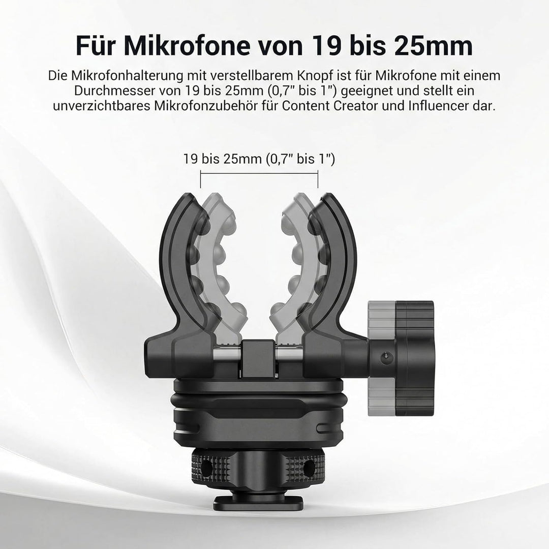 NEEWER Mikrofon Halterung mit Cold Shoe Adapter, geräuschdämpfende und stossdämpfende Microphone Mou