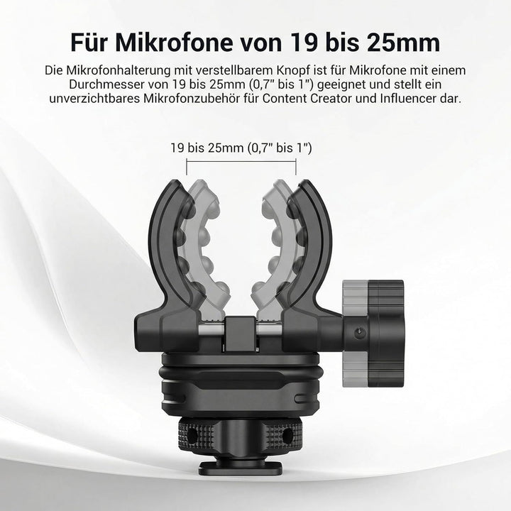 NEEWER Mikrofon Halterung mit Cold Shoe Adapter, geräuschdämpfende und stossdämpfende Microphone Mou