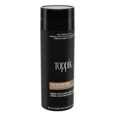 Toppik Haarfasern 55 g, Hellbraun, natürlich gewonnene Fasern aus Keratin für voller aussehendes Haa