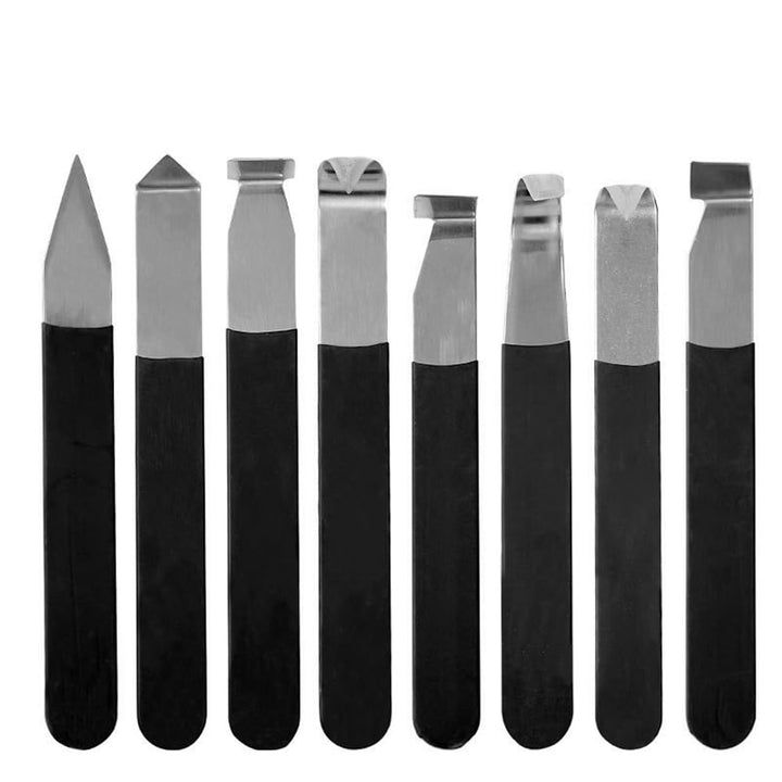 TopHomer 8 Stück Töpfermesser aus Edelstahl, Ton-Skulptur-Werkzeuge, handgefertigt, Modellierschneid