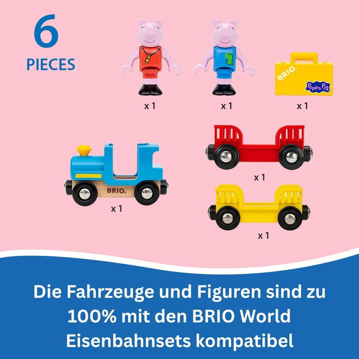 BRIO - Peppa Wutz Zug - Spielzeug-Eisenbahn zur beliebten Kleinkindserie Peppa Wutz - ab 3 Jahren -