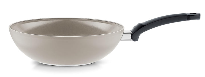 Fissler Ceratal / Aluminium-Wok (Ø 28 cm, 3,7 L) Keramik-Bratpfanne beschichtet antihaftend, hoher R