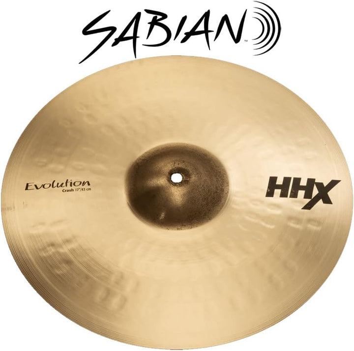 Sabian 17" HHX Evolution Crash, Brillant Finish 17 Inch Evolution Crash, 17 Inch Evolution Crash