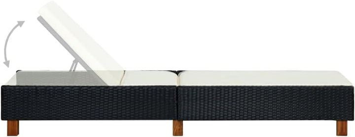 vidaXL Sonnenliege mit Auflage Verstellbare Rückenlehne Gartenliege Relaxliege Freizeitliege Strandl