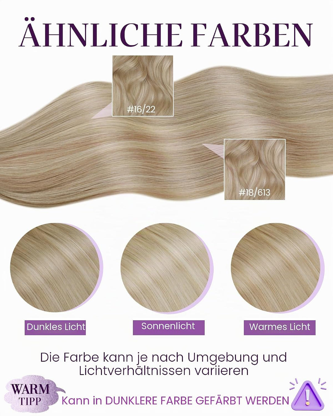 LaaVoo Extensions Echthaar Bondings Blond Extensions Echthaar Keratin Bondings 1g Keratin Bondings H