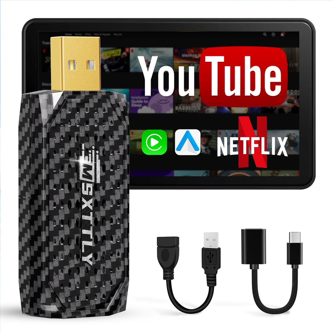 Wireless CarPlay Android Auto Adapter 3-in-1 2026, V-Stream unterstützt Netflix/YouTube, kompatibel