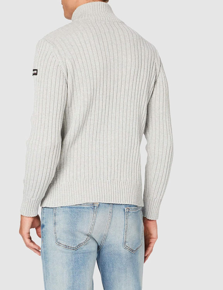 Schott NYC Herren Pullover S Hea L.grey, S Hea L.grey