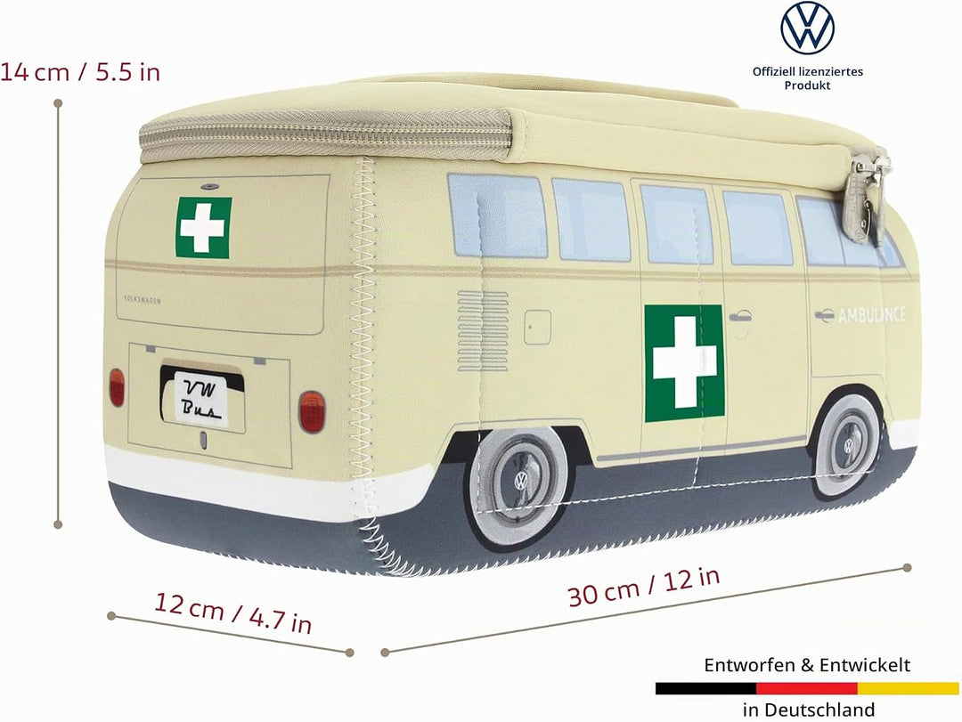 BRISA VW Collection - T1 Bulli Bus Kulturbeutel Kosmetiktasche | Volkswagen Universaltasche Waschbeu