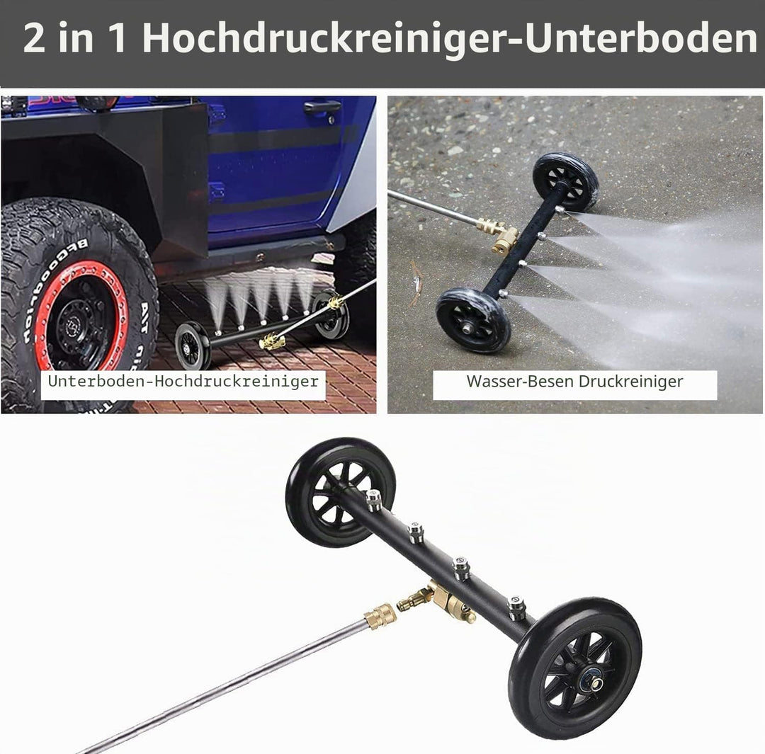 YUET 2-in-1 Hochdruckreiniger Unterfahrenreiniger Wasserbesen 40cm Oberflächenreiniger 16 Zoll Power