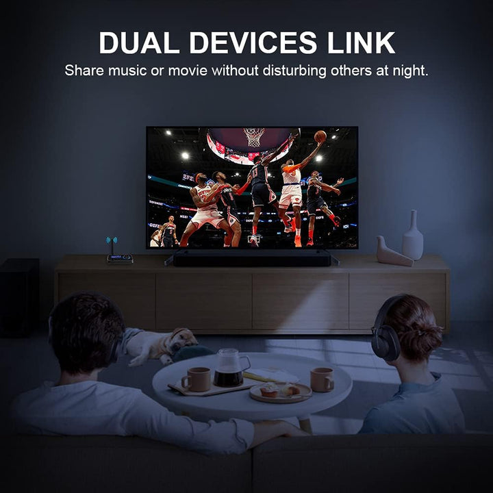 Ainostone 3-in-1 Bluetooth 5.3 Sender Empfänger für 2 Kopfhörer Bluetooth Audio Adapter Low Latency