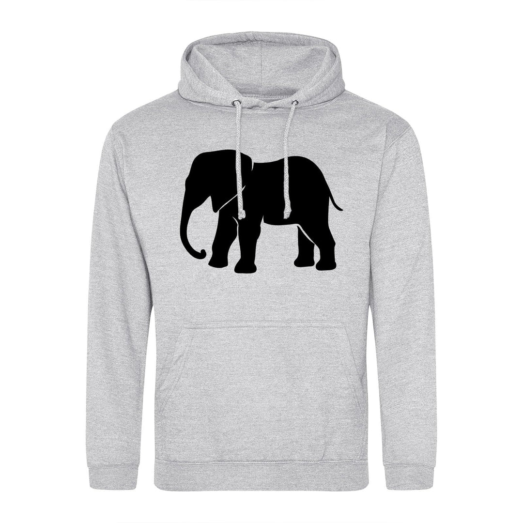 huuraa Unisex Hoodie Elefant Silhouette Pullover Vegan Grösse 3XL mit Motiv für alle Tierfreunde Ges