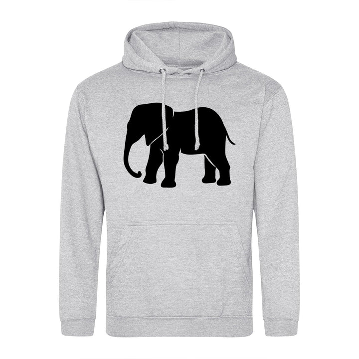 huuraa Unisex Hoodie Elefant Silhouette Pullover Vegan Grösse 3XL mit Motiv für alle Tierfreunde Ges