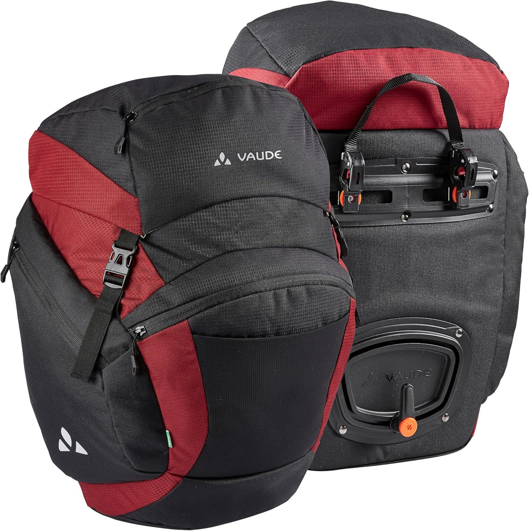 Vaude OnTour Back Hinterradtaschen, Einheitsgrösse Einheitsgrösse Black/Carmine, Einheitsgrösse Blac