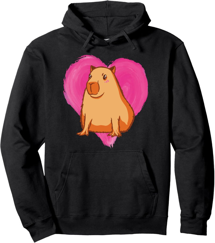 Wasserschwein Herz Design Capybara Liebe Love Wasserschweine Pullover Hoodie