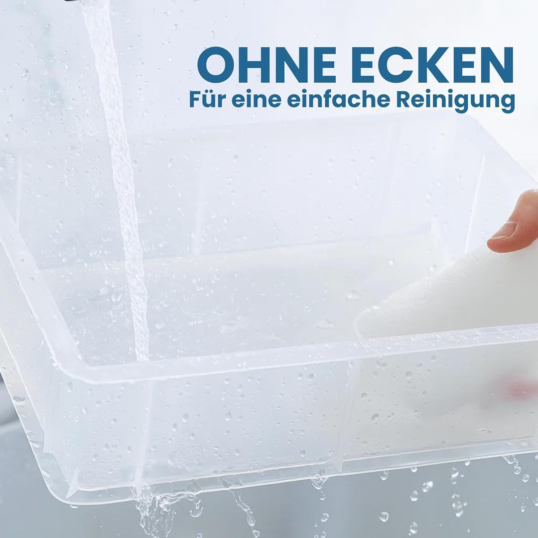 CookandSupply Gärbox für Pizza und Brot - Lebensmittelechte Teigbehälter - Made in Italy - 3 Stapelb