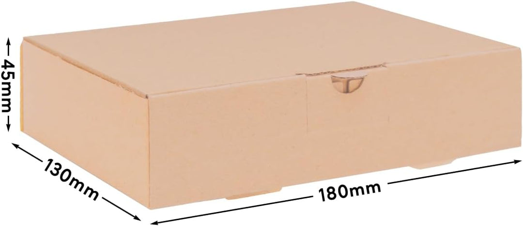 500 Maxibriefkartons Versandkartons Faltschachtel Faltkarton Maxibrief 180 x 130 x 45 mm, Braun, MB-