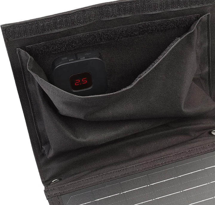 revolt Solarpanel faltbar: 28-Watt-Solar-Ladegerät mit 2 USB-Anschlüssen (5V/4,8A), faltbar, IPX4 (S