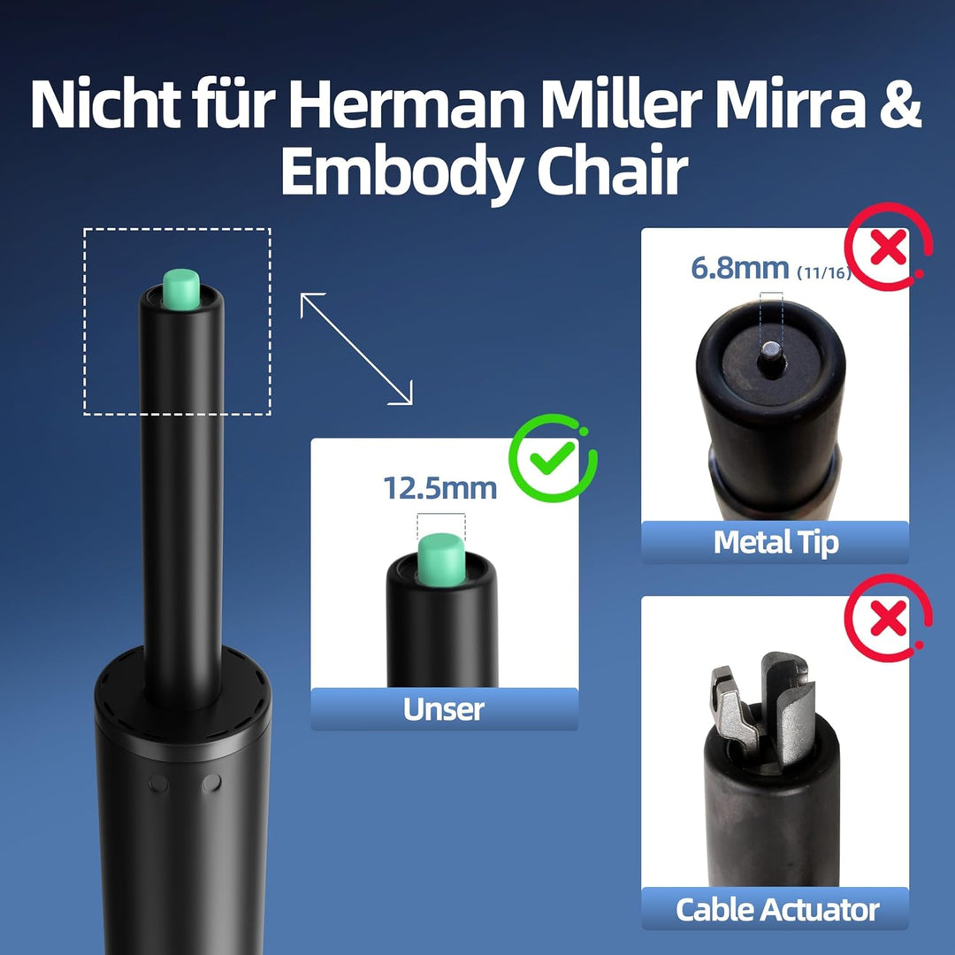 Mastery Mart Gasdruckfeder für Bürostühle, Länge 272mm - 388mm Gasdruckfeder, Gasdruckdämpfer Belast